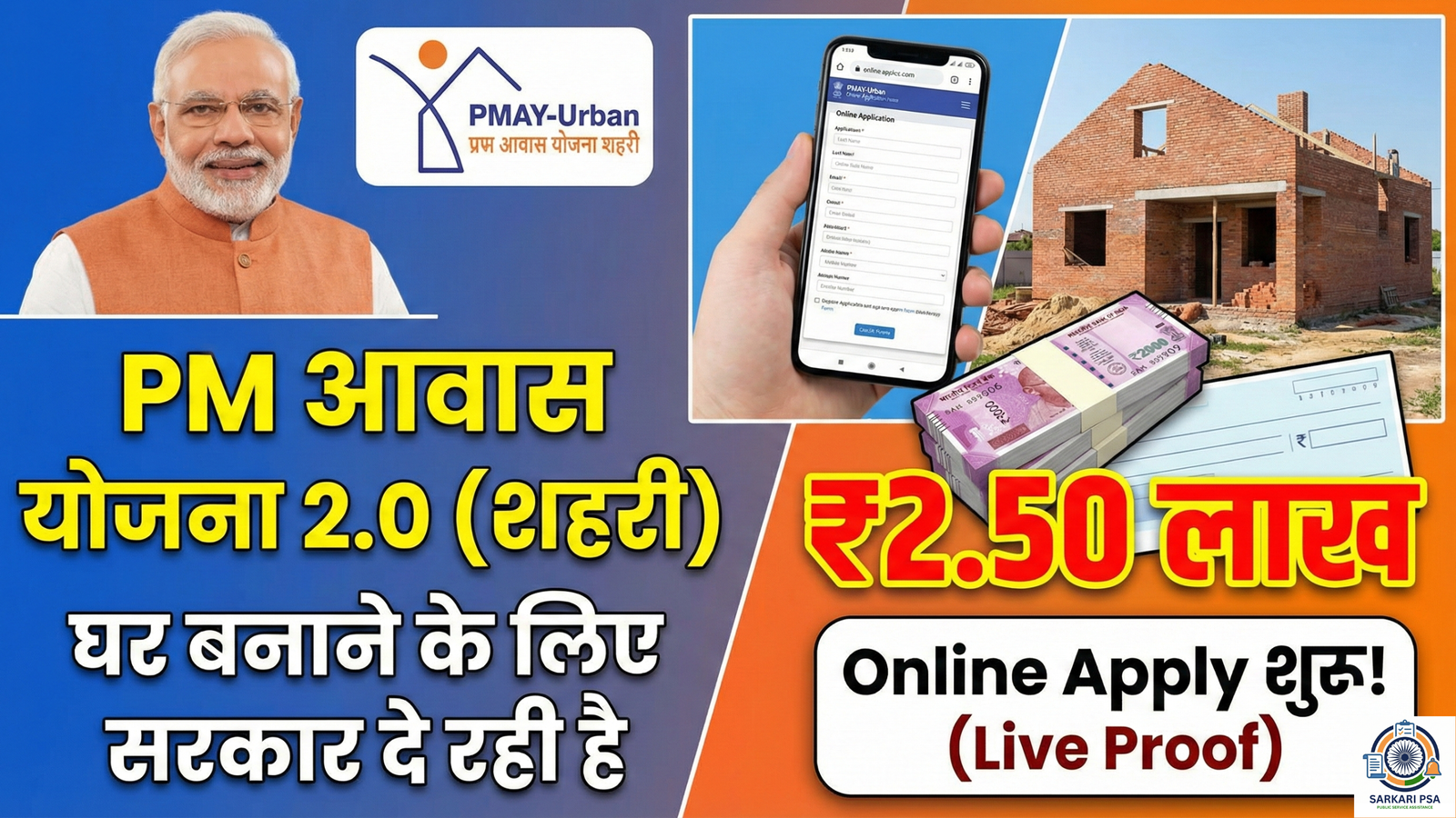 PM Awas Yojana Urban 2.0 Online Apply
